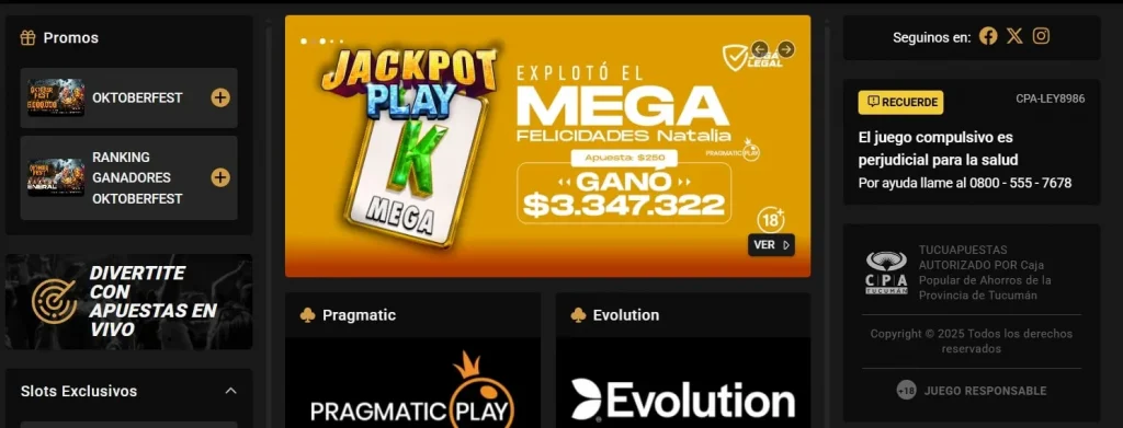 Tucuapuestas jackpot